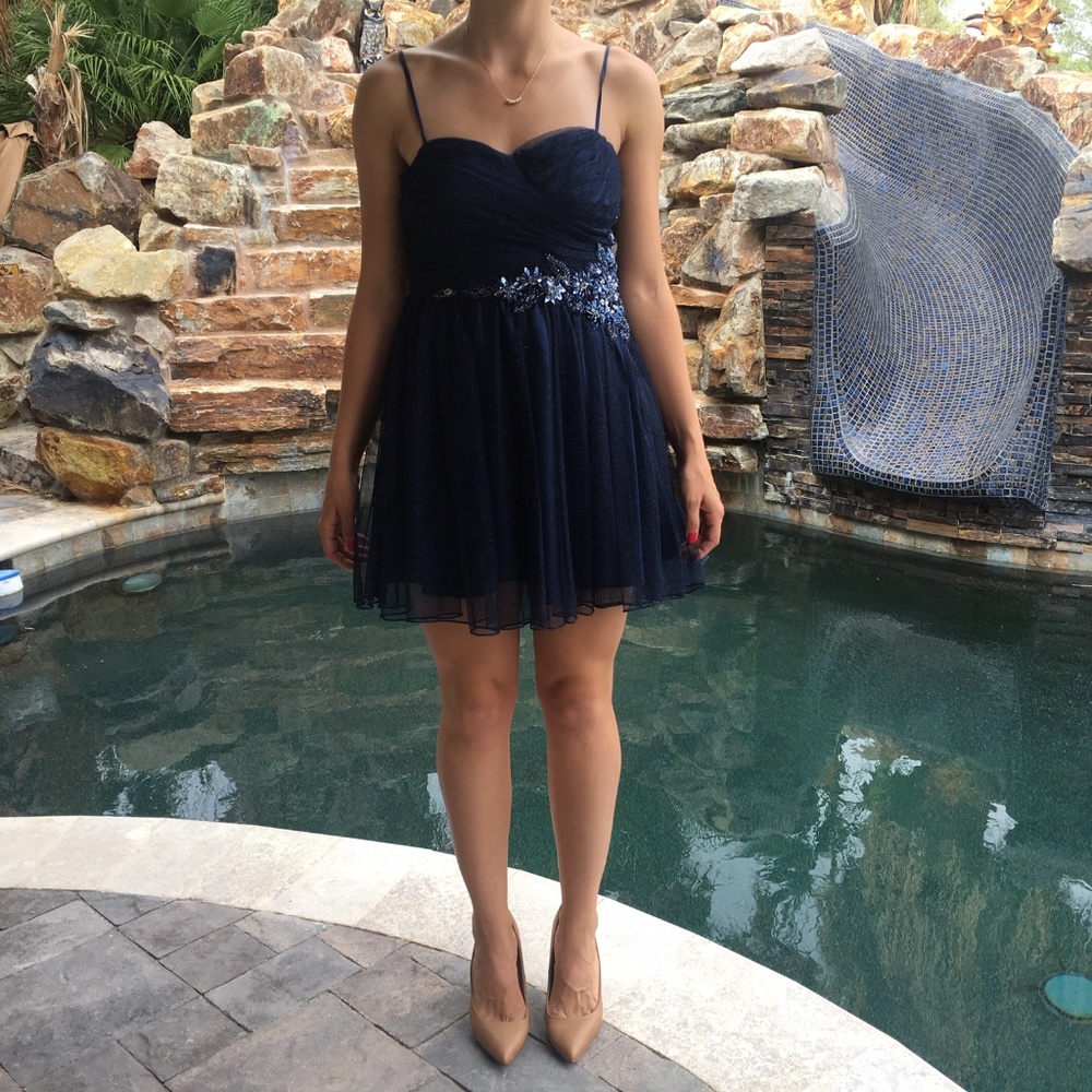 Shimmery Blue Party Dress